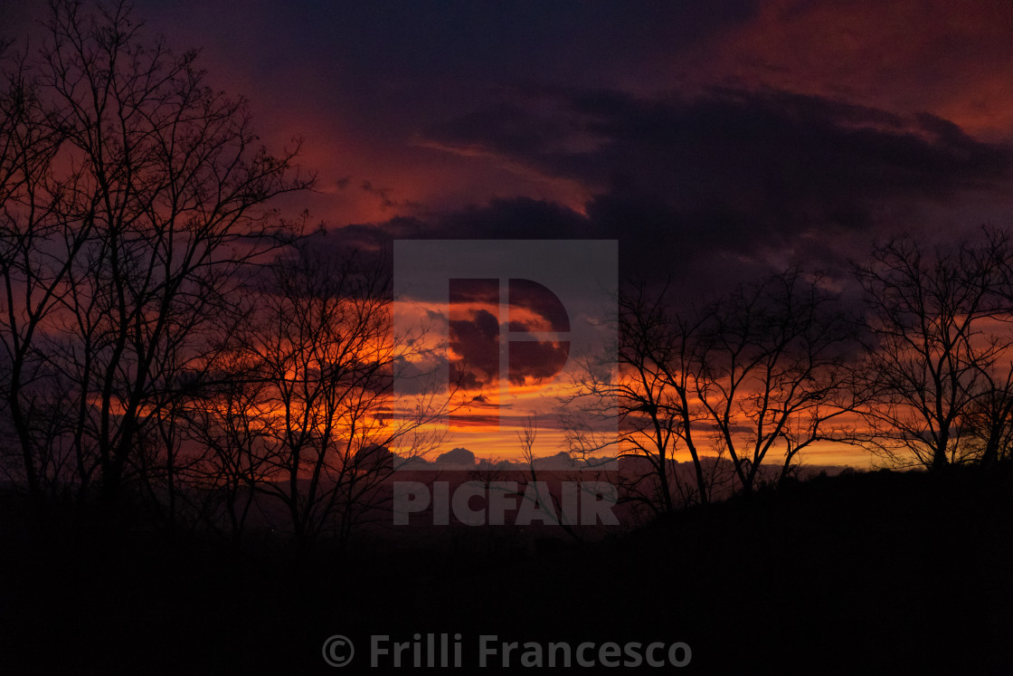 "Red sunset I" stock image