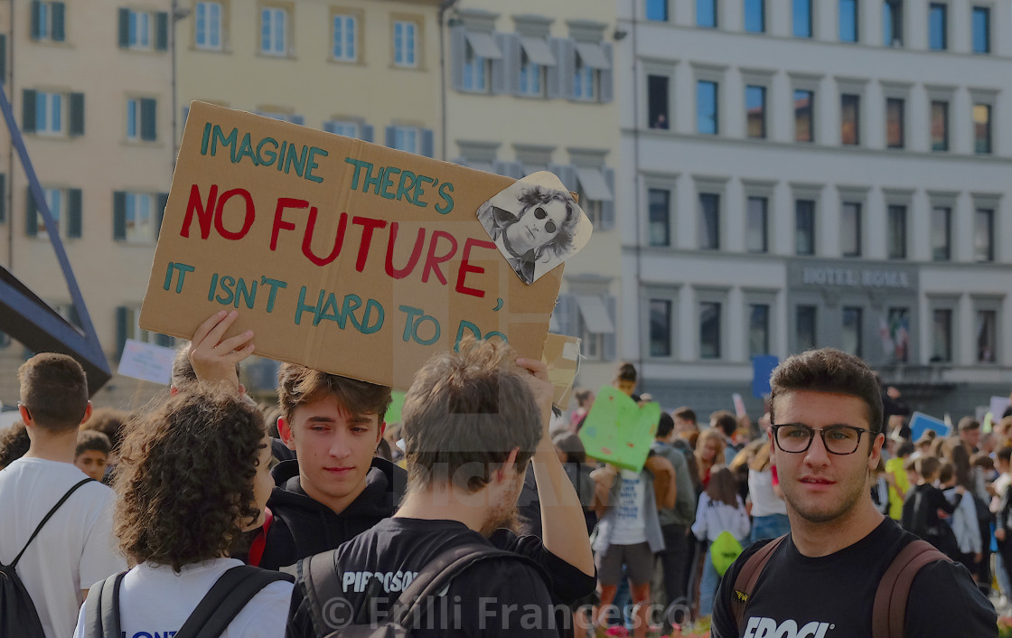 "School strike for future" stock image