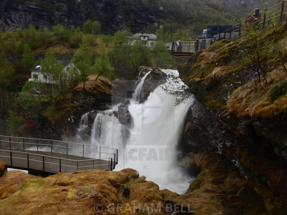 "GEIRANGER FALLS" stock image