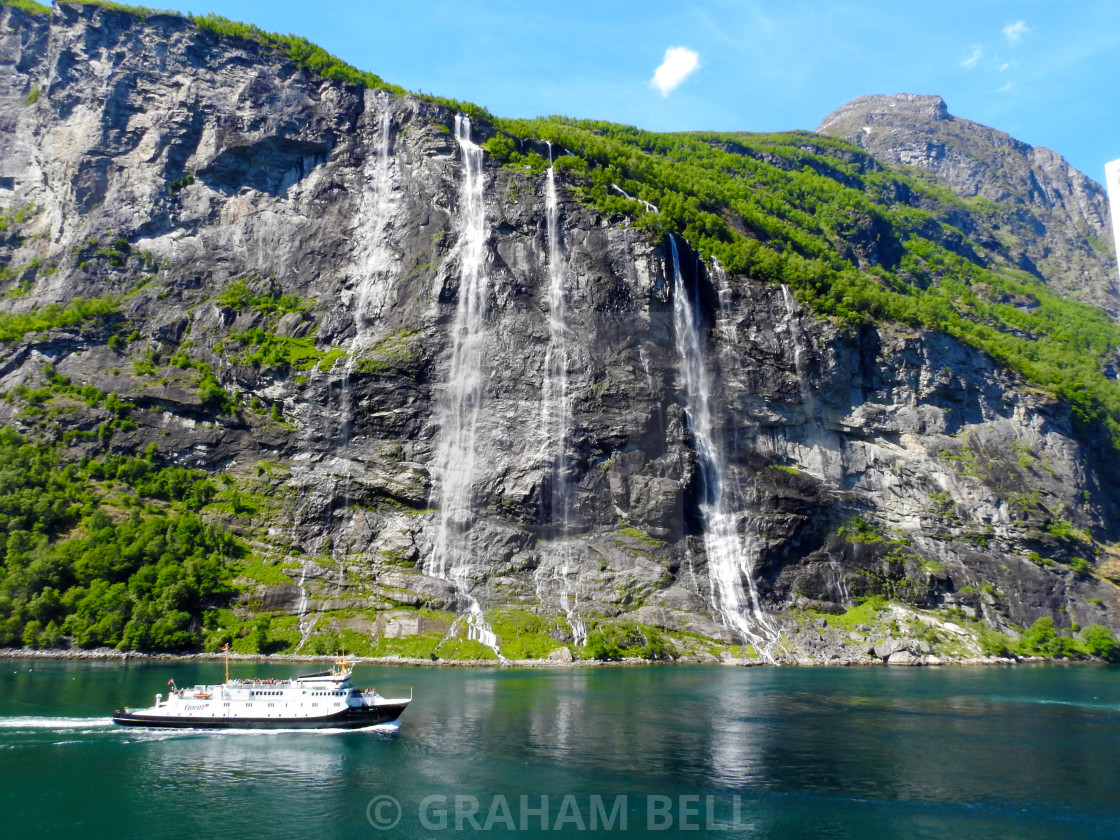 "SEVEN SISTERS WATERFALLS" stock image