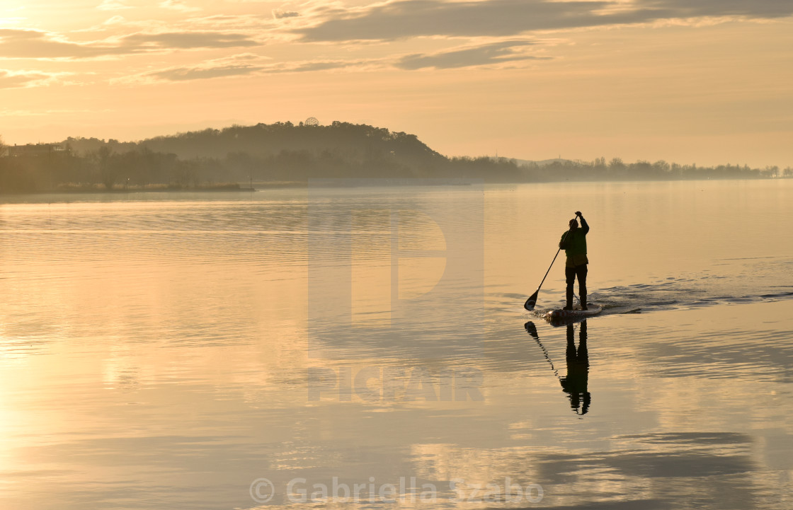 "winter at the Lake Balaton" stock image