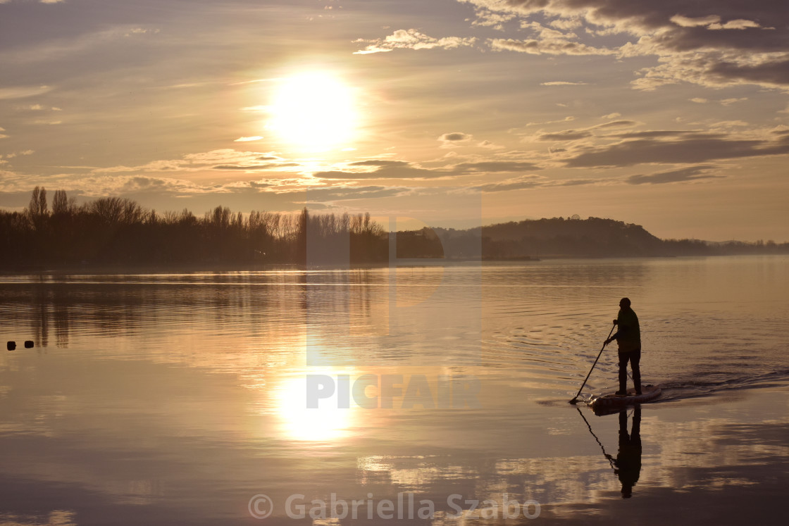 "winter at the Lake Balaton" stock image