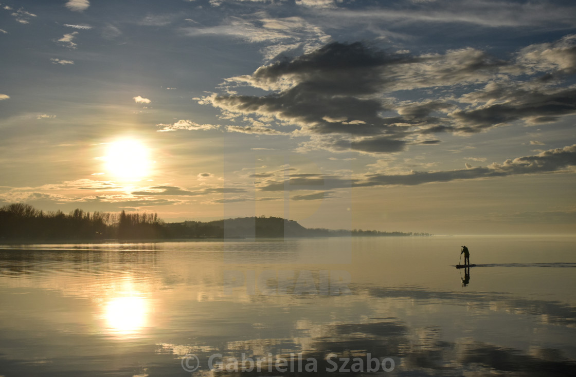 "at the Lake Balaton in winter" stock image