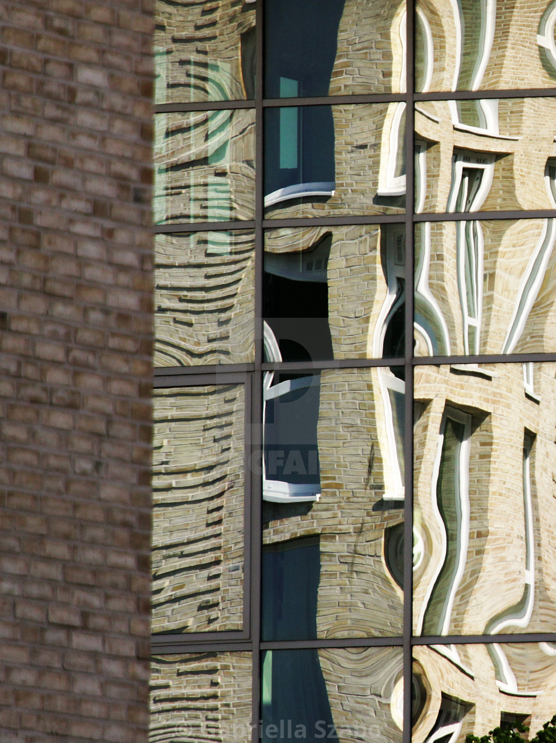 "reflection in the city Bremen" stock image