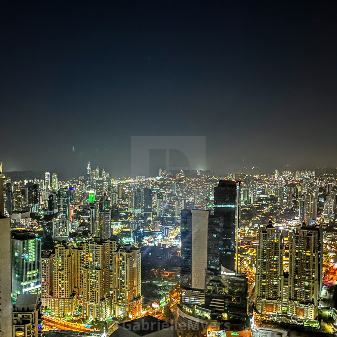 "Each Light, A Point of the Network, Panama City" stock image