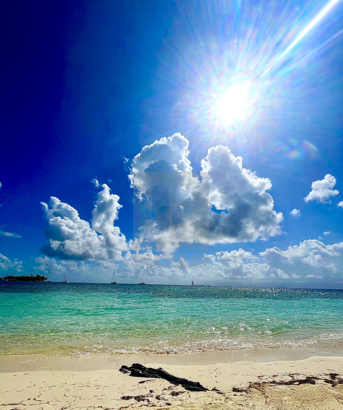 "San Blas Beach and Caribbean Sea, 2023" stock image