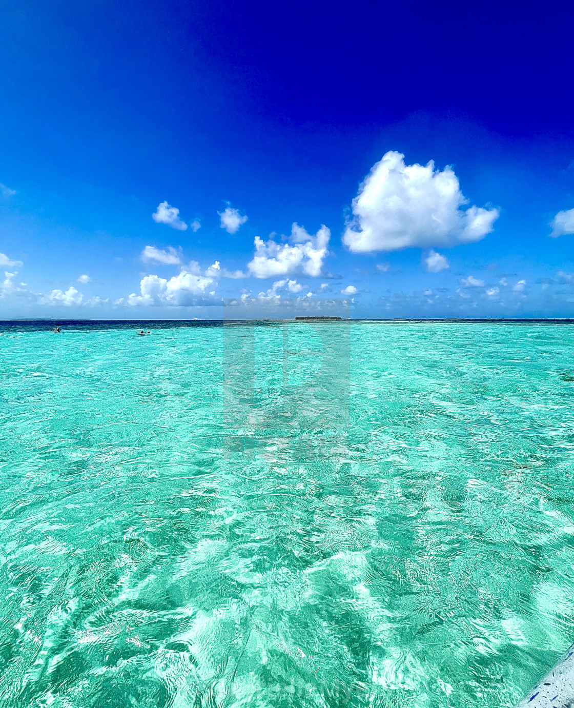 "Clear Water and Clouds, Caribbean Sea, 2023" stock image