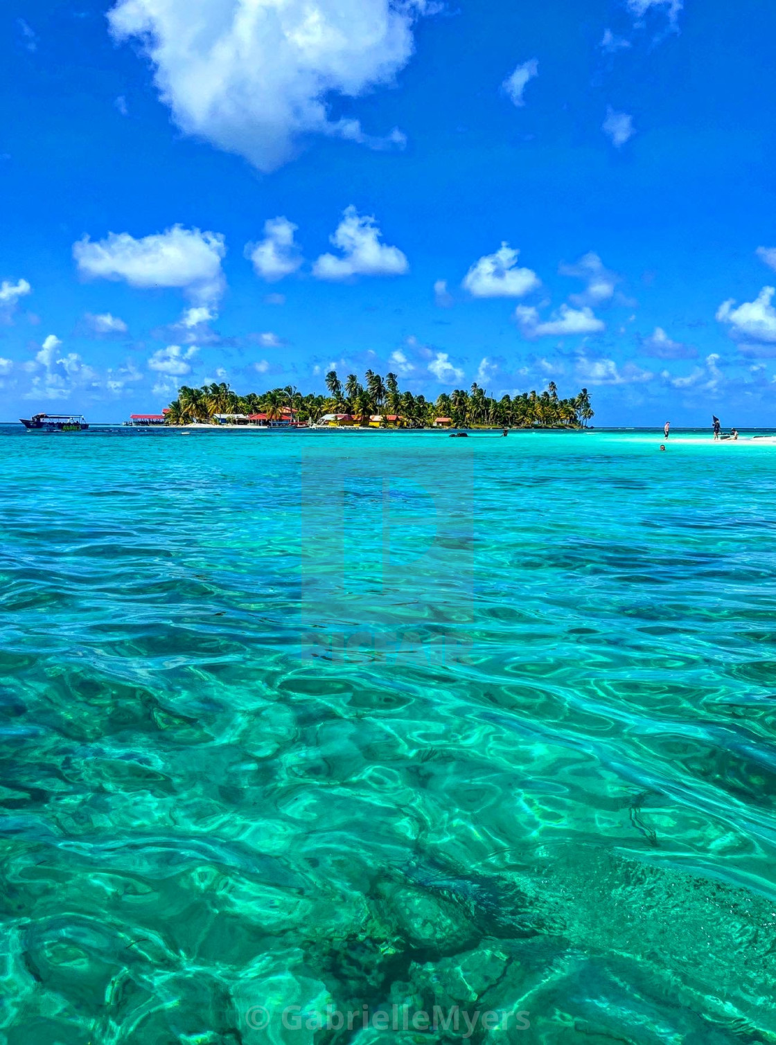 "Approaching Isla Perro Chico (Dog Island), San Blas Islands, 2023" stock image