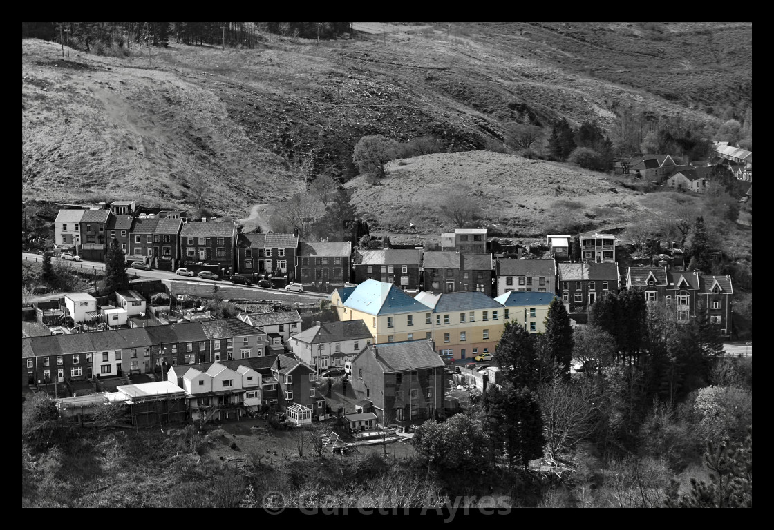 "Cymmer - Maesteg Road and Lloyds Terrace" by Gareth Ayres - $9.18 "Cymmer - Maesteg Road and Lloyds Terrace" stock image