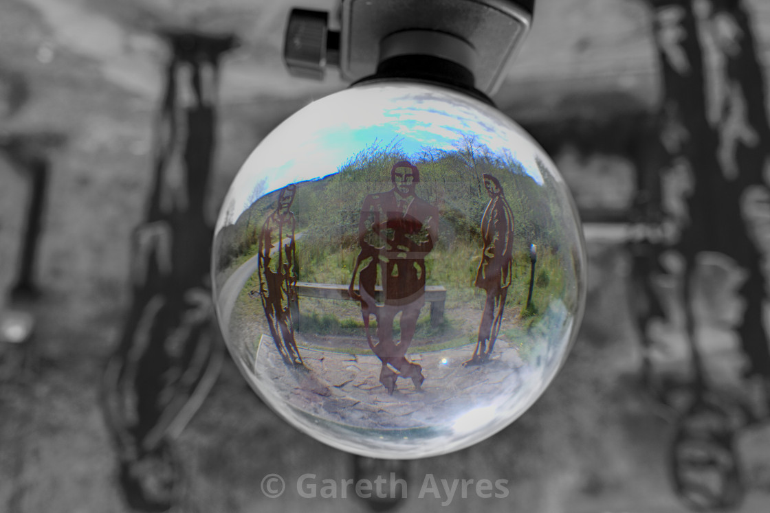 "Cwmavon cycle track sculpture" by Gareth Ayres - $7.65 "Cwmavon cycle track sculpture" stock image