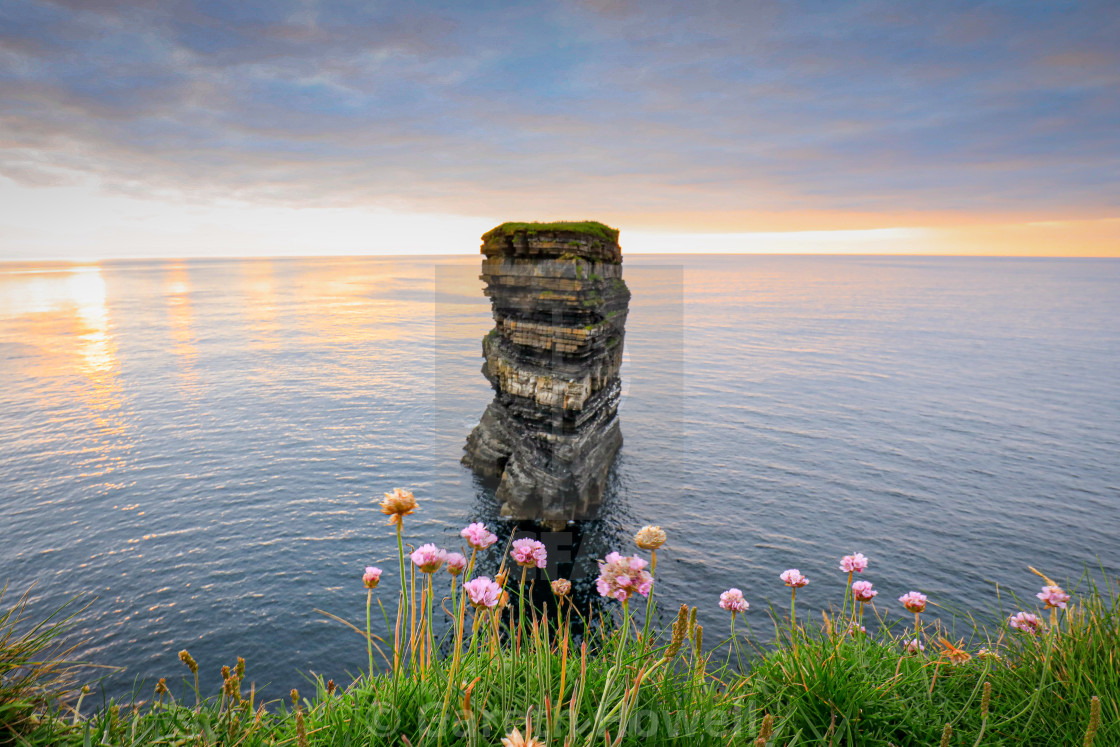 "Downpatrick sunset" stock image