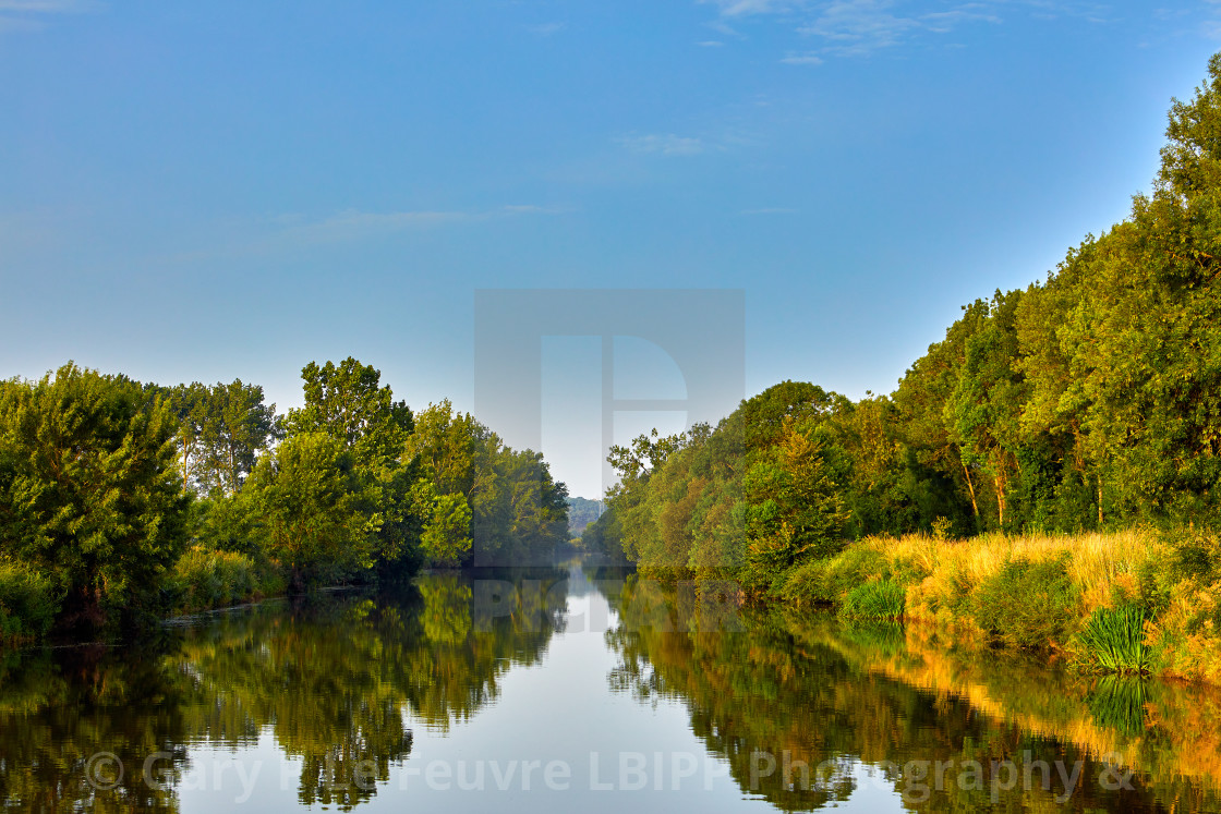 "La Vilaine River, Brittany, France" stock image