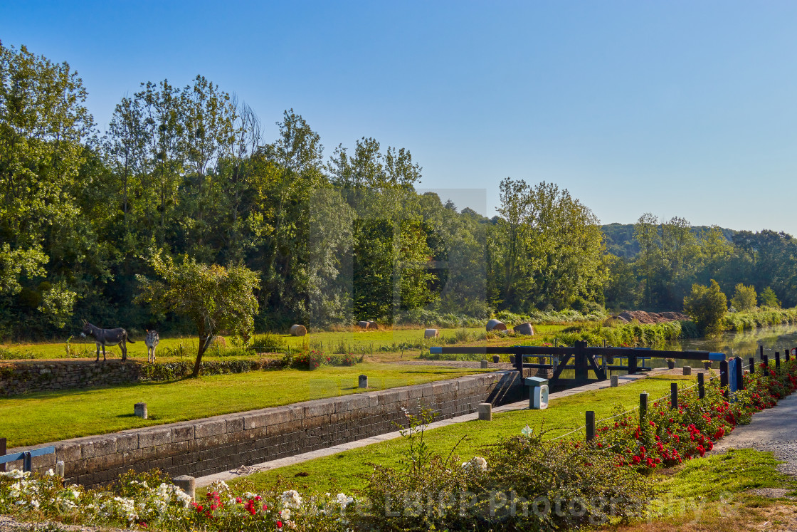 "Canal d'ille du Rance" stock image