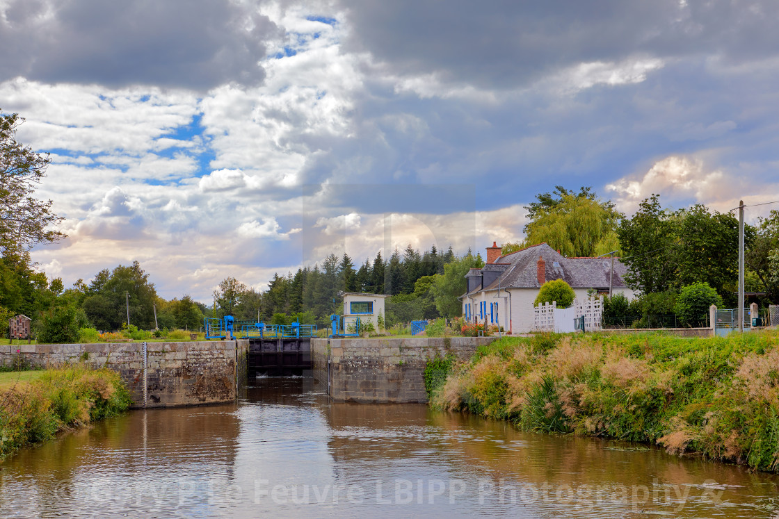 "Pont-Rean, Lock" stock image