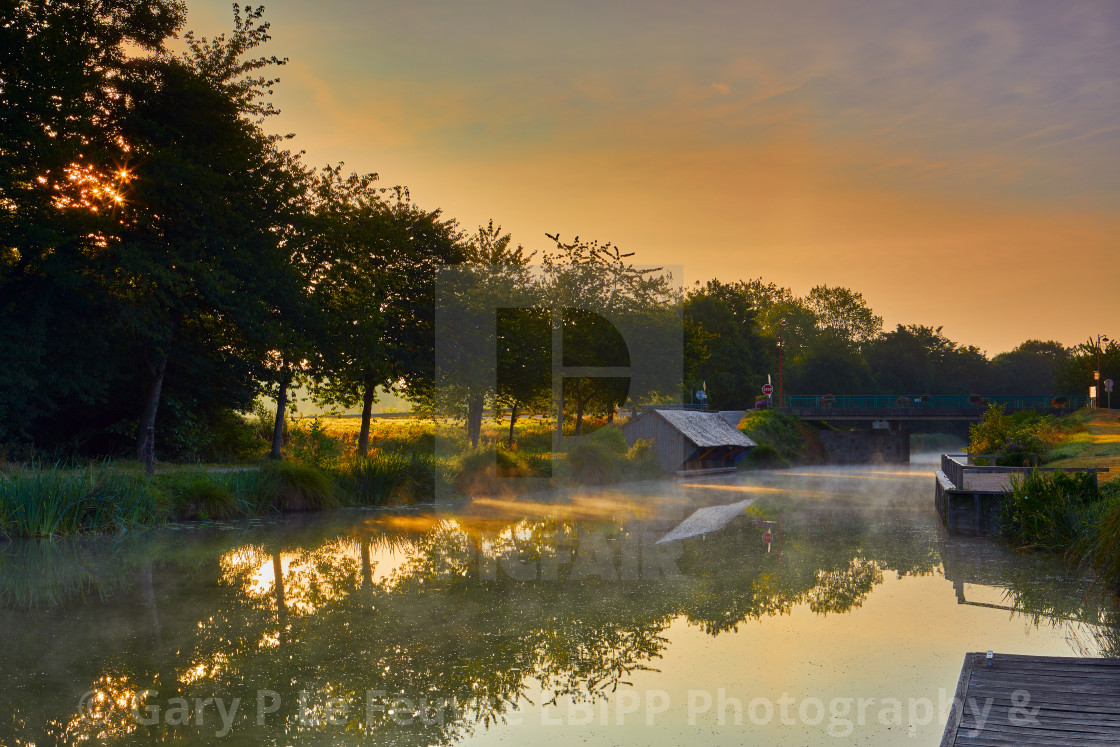 "Saint Domineuc early morming" stock image