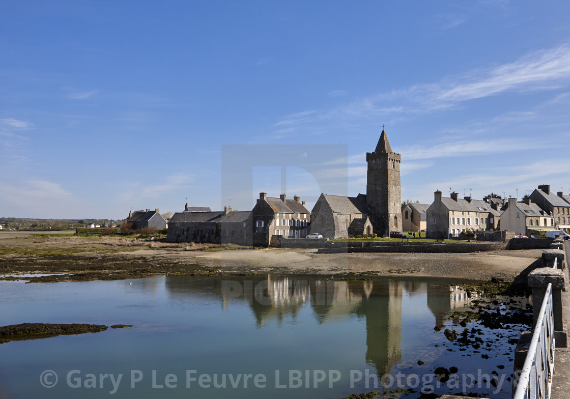 "Church at Portbail" stock image