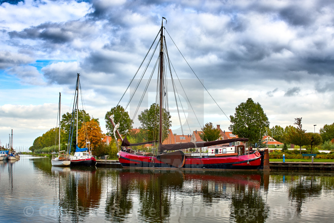 "Sailing Tjalk" stock image