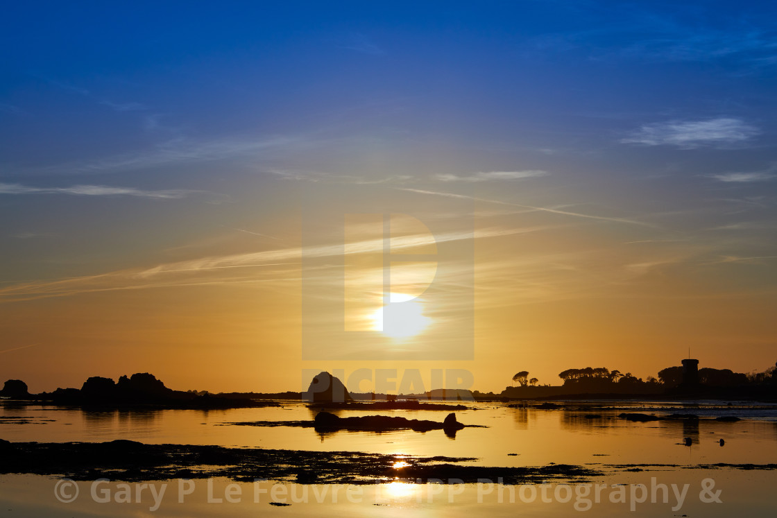 "Sunset at St Clements Bay" stock image