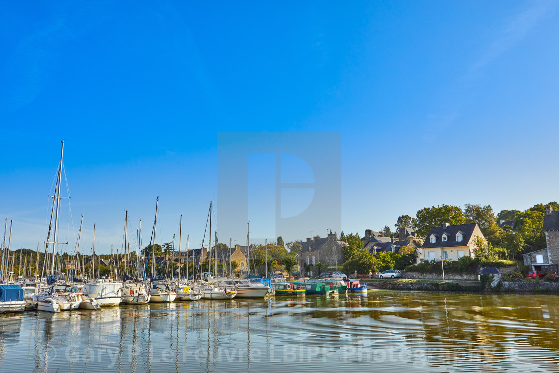 "Port Lyvet, Canal d'ille et Rance," stock image