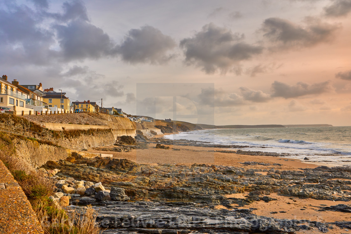 "Porthleven Beach, Cornwall" stock image
