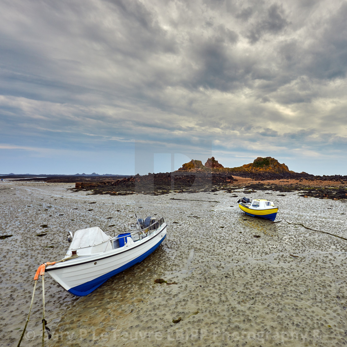 "Small Fishing Boats on the beach" stock image