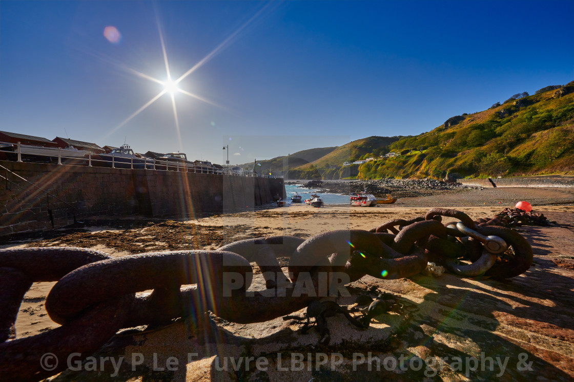 "Bonne Nuit Harbour" stock image