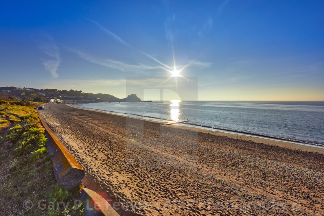 "Grouville Bay" stock image