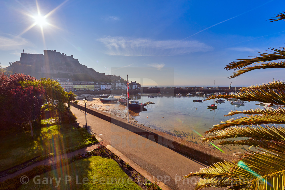 "Gorey Harbour" stock image