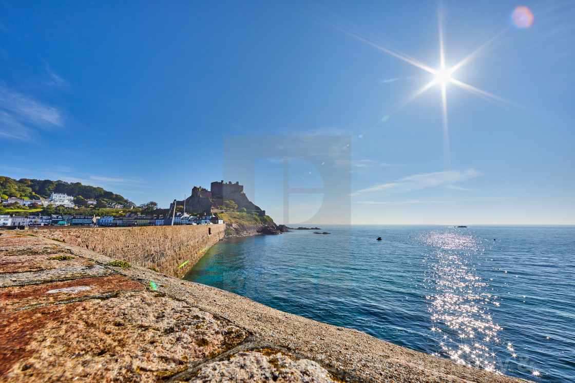 "Gorey Harbour" stock image