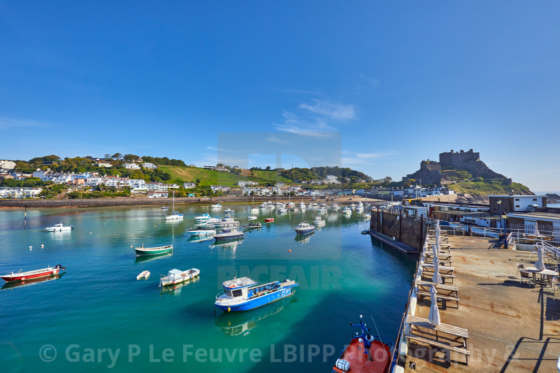 "Gorey Harbour" stock image