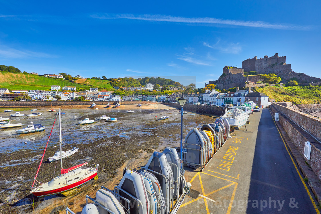 "Gorey Harbour" stock image