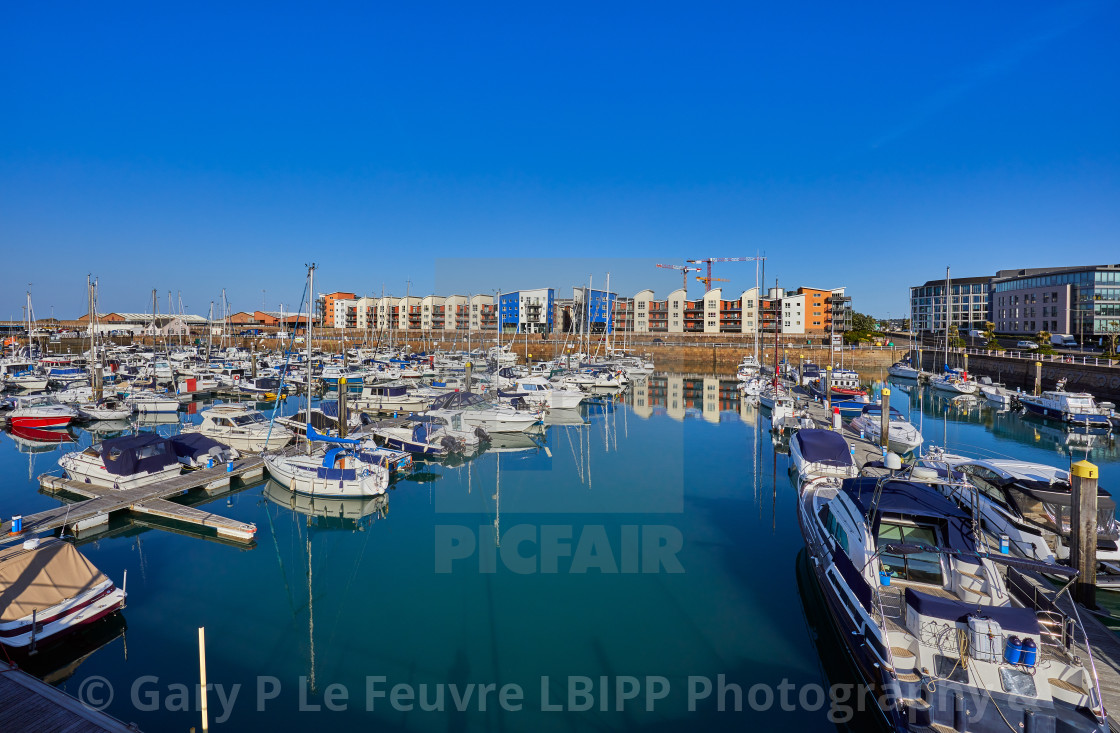 "St Helier Marina North Section" stock image