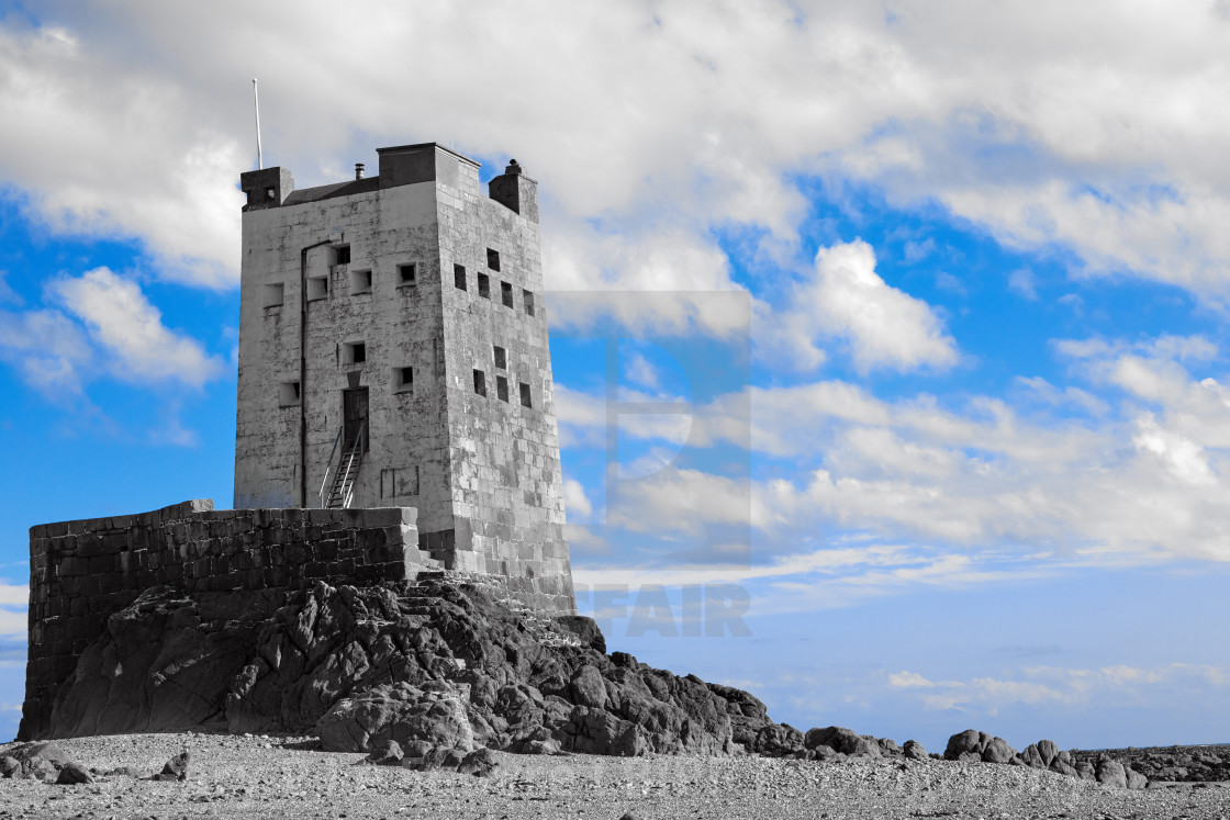 "Seymour Tower at low tide" stock image