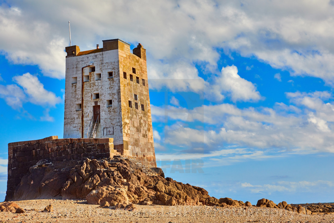 "Seymour Tower at low tide" stock image