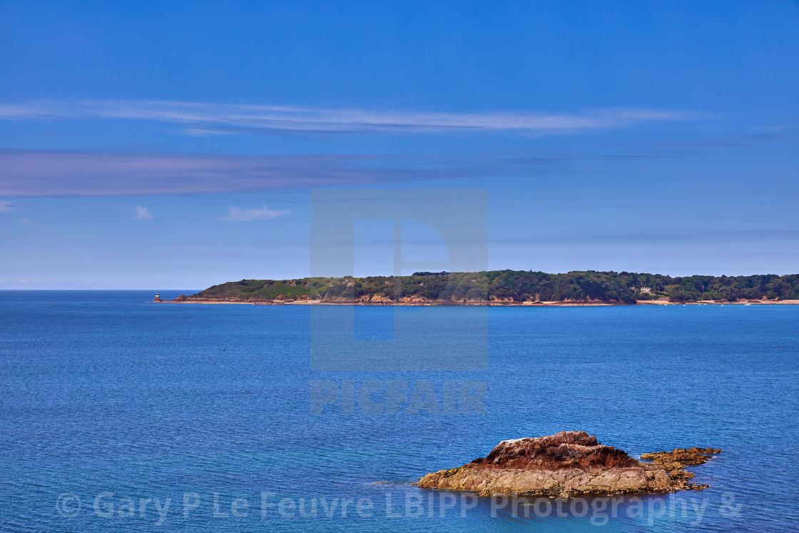 "St Aubins Bay, Jersey Channel Islands" stock image