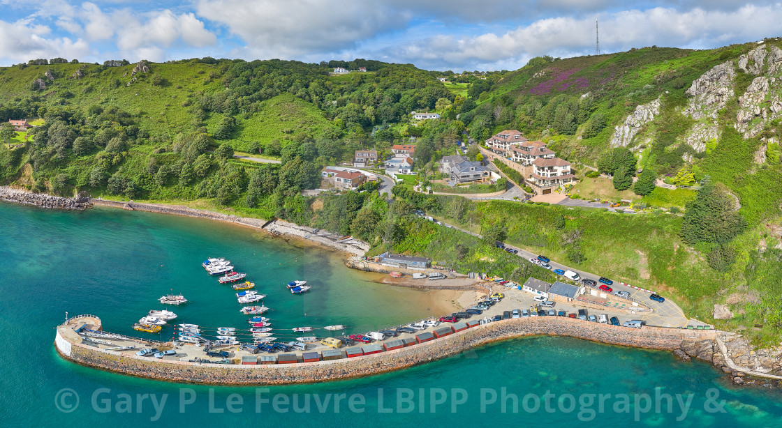 "Bonne Nuit Harbour, Jersey, Channel Islands" stock image