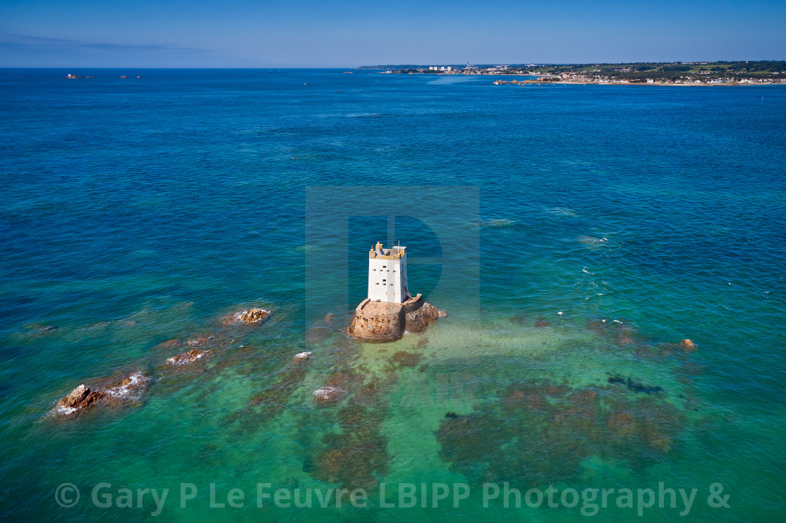 "Seymour Tower, Jersey, Channel Islands." stock image