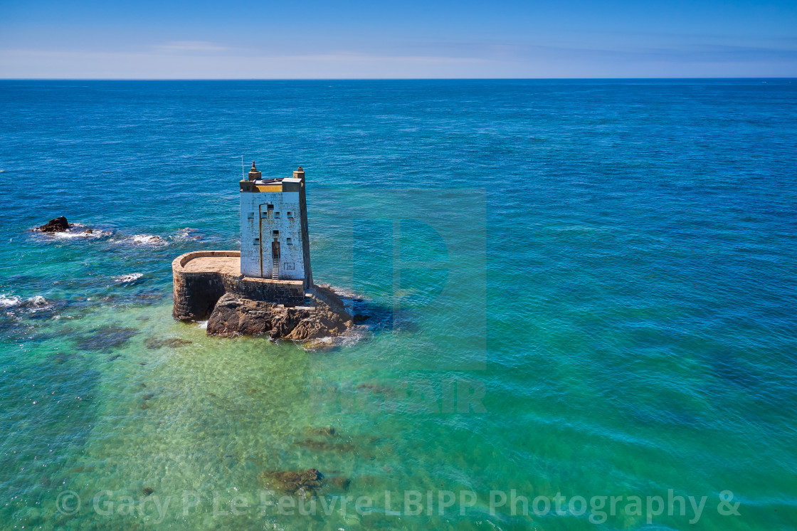 "Seymour Tower, Jersey Channel Islands." stock image