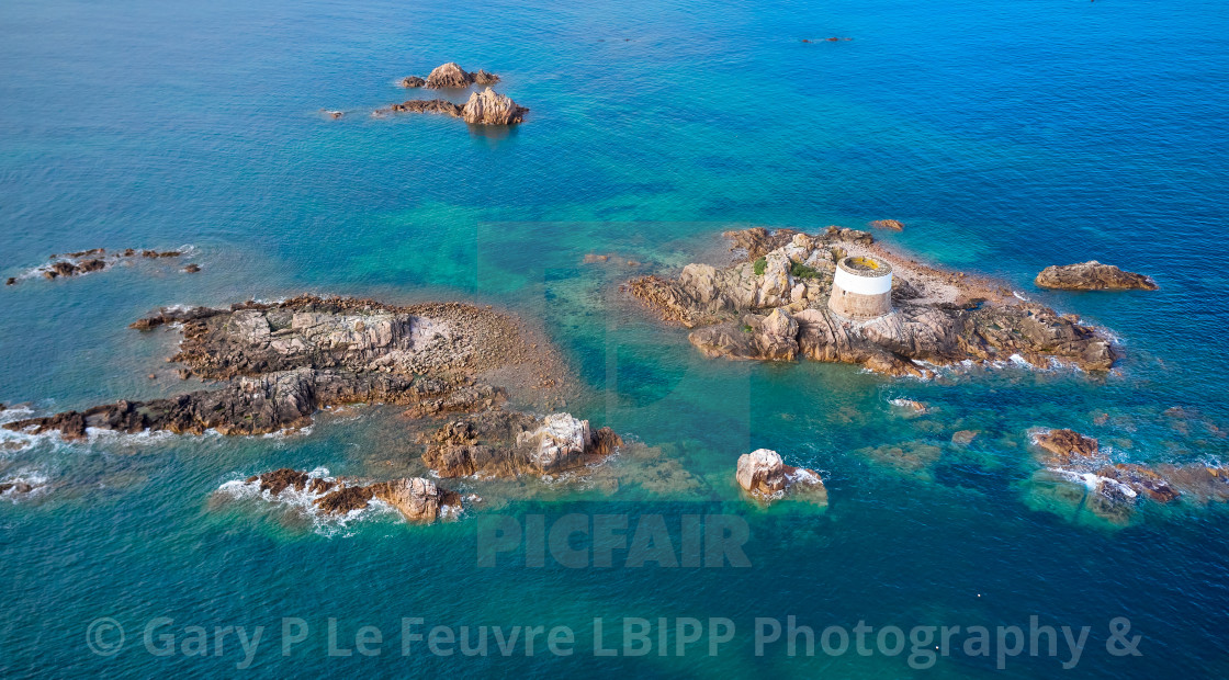 "Aerial drone image of Icho Tower" stock image