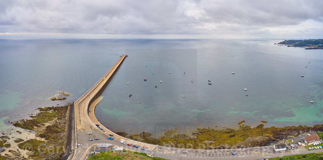 "St Cahrerine's Breakwater" stock image