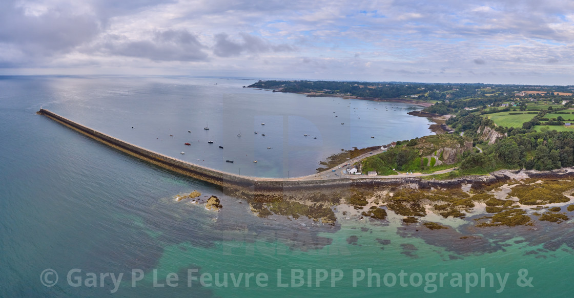 "St Cahrerine's Breakwater" stock image