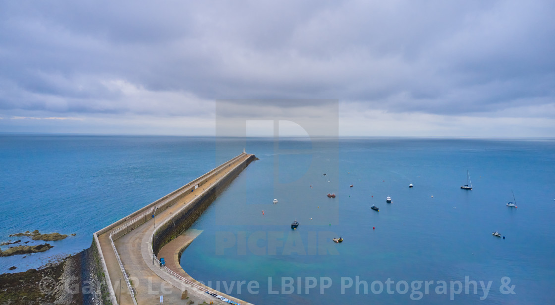 "St Cahrerine's Breakwater" stock image