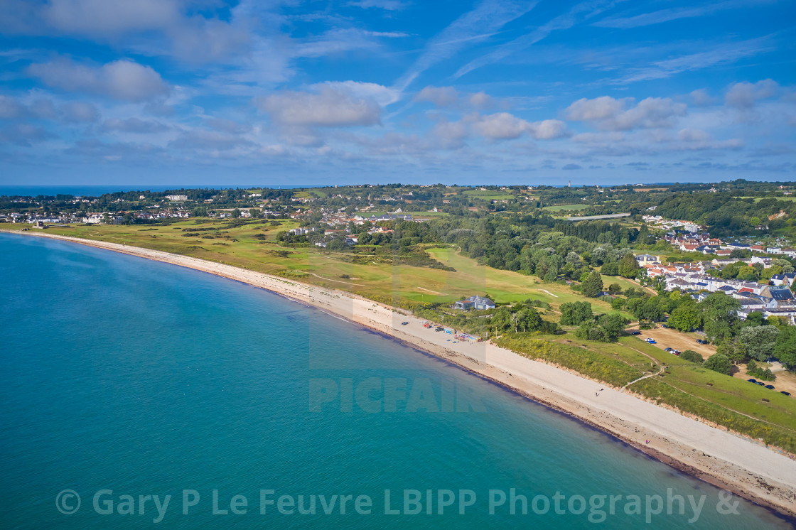 "Grouville Bay, Jersey CI" stock image