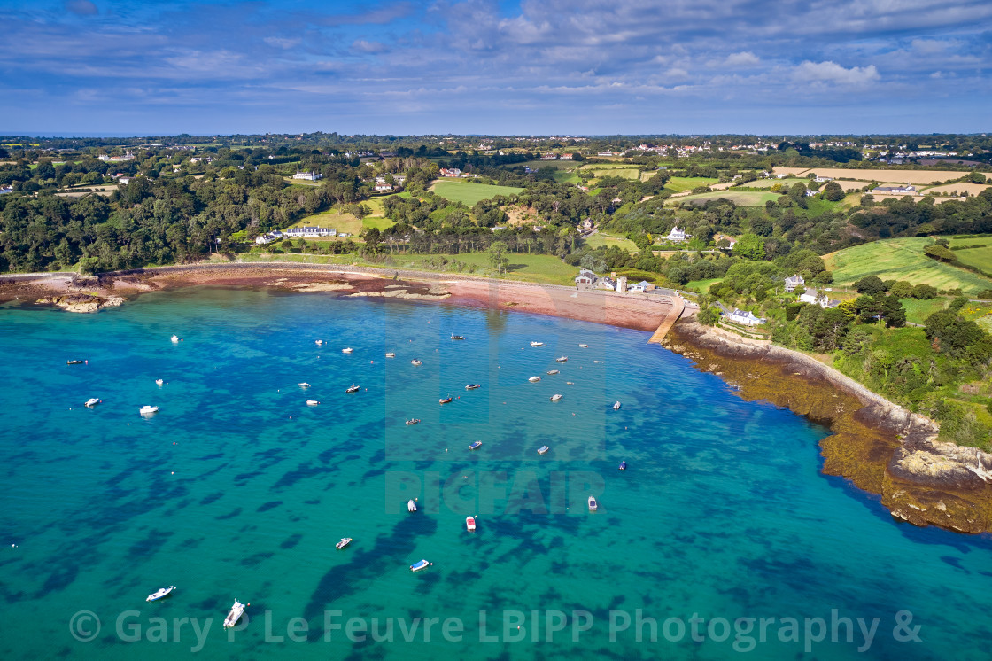 "St Catherines Bay, Jersey CI" stock image