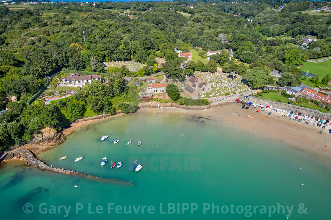 "St Brelades Bay, Jersey, CI" stock image