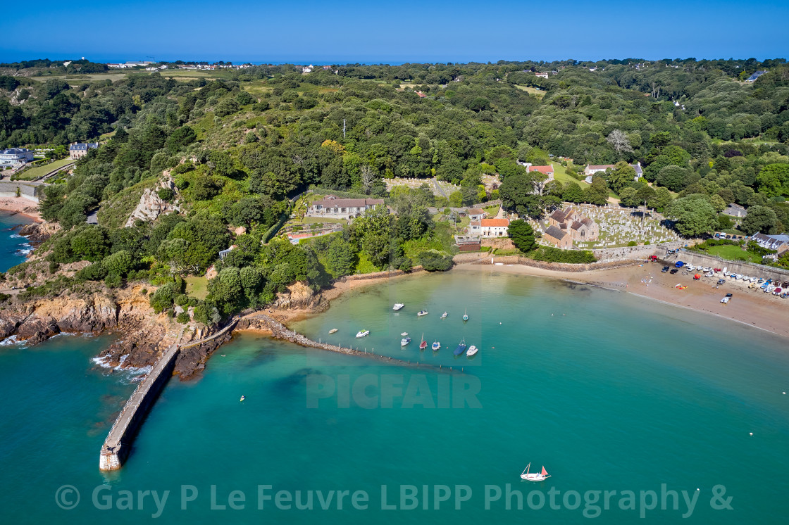 "St Brelades Bay, Jersey, CI" stock image