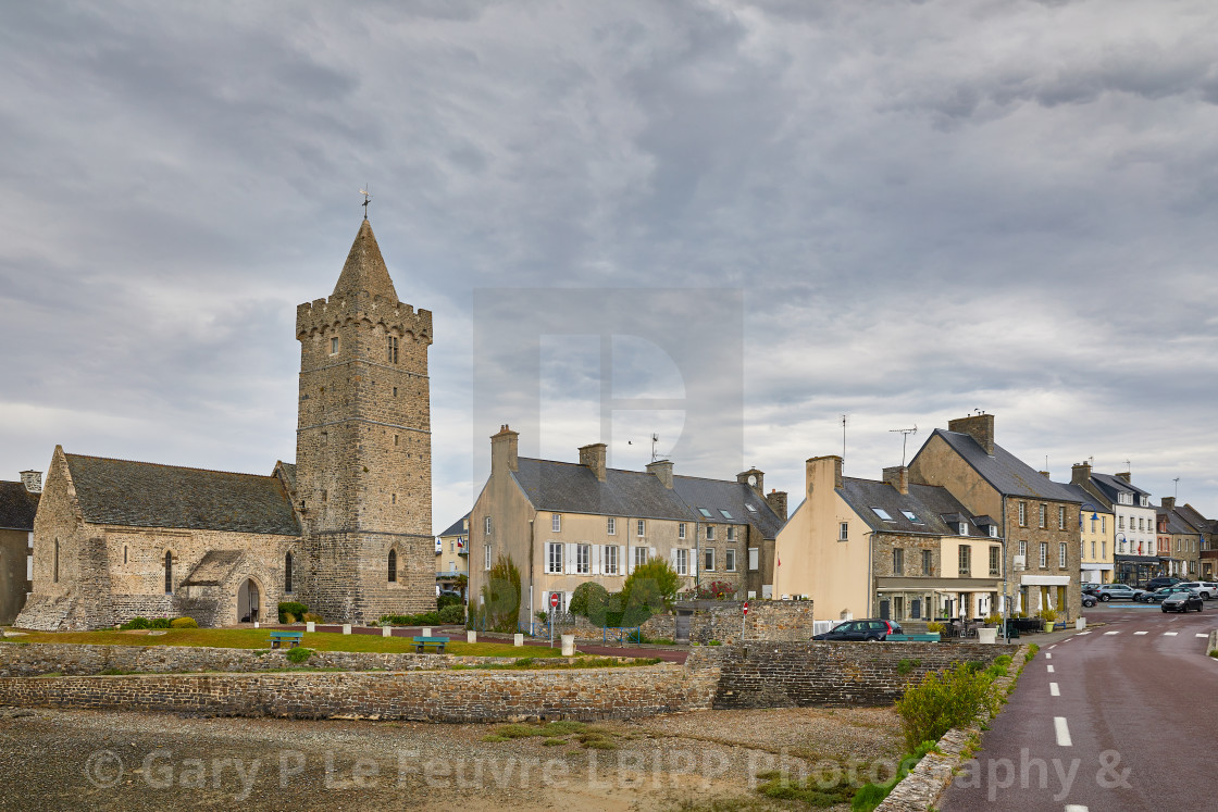 "Image of part of the village of Port Bail." stock image