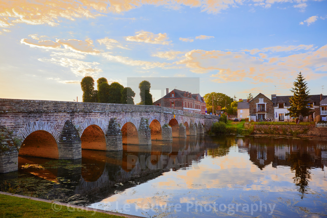 "Pont Rean, Bridge" by Gary P Le Feuvre, Photography - £65.00 "Pont Rean, Bridge" stock image