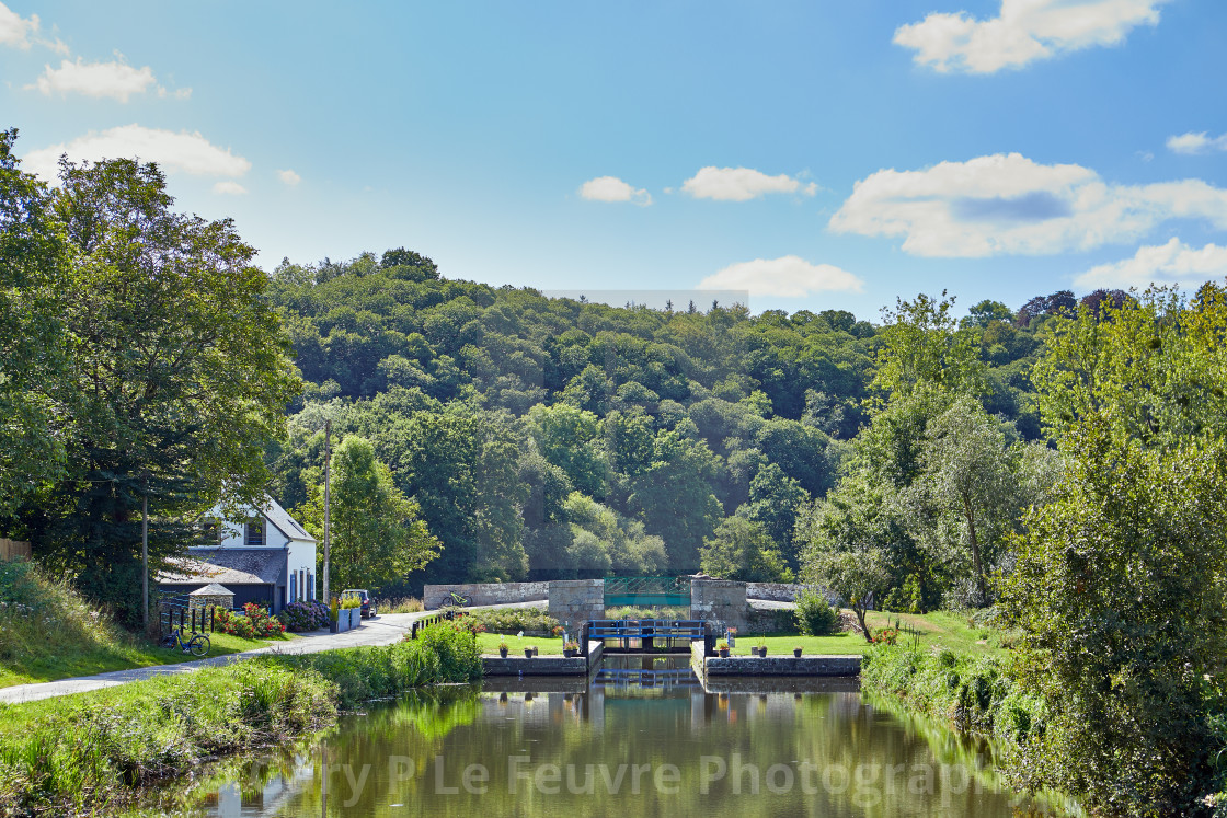 "Canal d'ille et rance, Brittany" by Gary P Le Feuvre, Photography - £65.00 "Canal d'ille et rance, Brittany" stock image