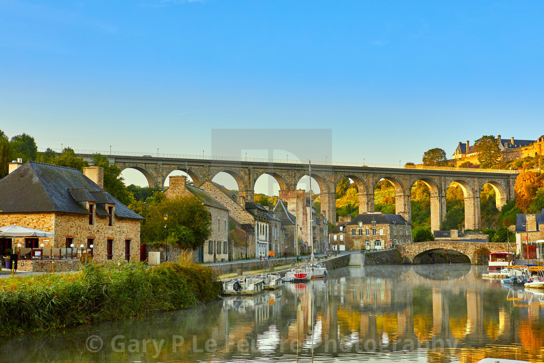 "Dinan Marina, canal d'ille et rance" by Gary P Le Feuvre, Photography - £65.00 "Dinan Marina, canal d'ille et rance" stock image